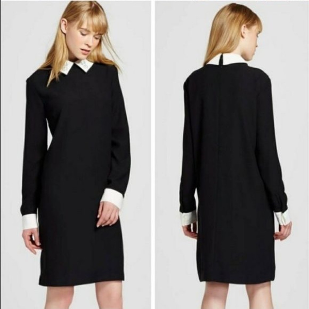 Victoria Beckham for Target Black Collared Bunny Shift Dress Size XS NWT - Picture 6 of 11